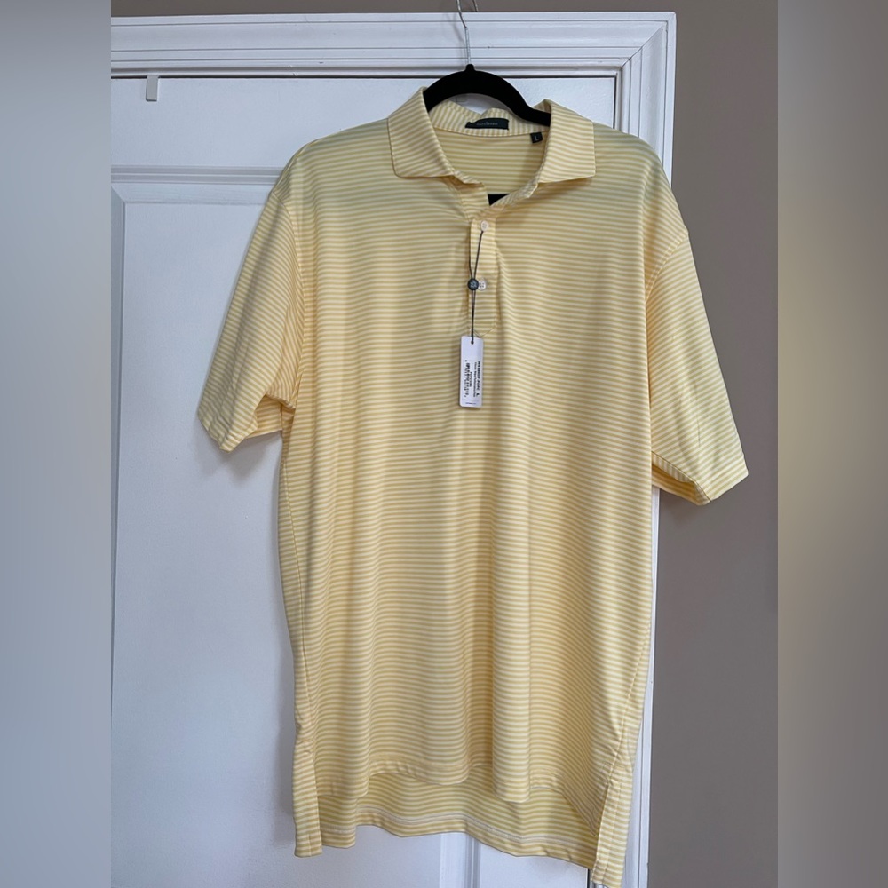 Turtleson stripe golf polo large